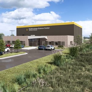 Artist rendering of the Radioisotope Science Center at Discovery Ridge in Columbia, Missouri.