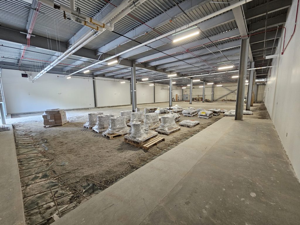 the interior of an unfinished industrial building